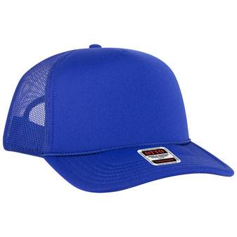 3932-1 OTTO CAP 5 Panel High Crown Polyester Foam Front Mesh Back Trucker Hat