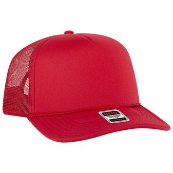 3932-1 OTTO CAP 5 Panel High Crown Polyester Foam Front Mesh Back Trucker Hat