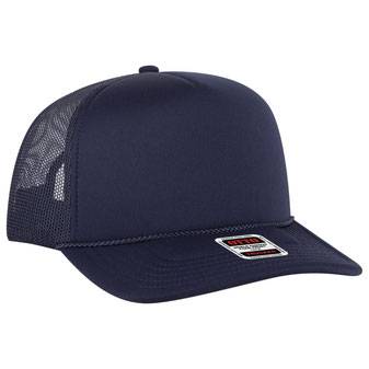 3932-1 OTTO CAP 5 Panel High Crown Polyester Foam Front Mesh Back Trucker Hat