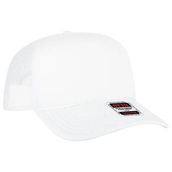 3932-1 OTTO CAP 5 Panel High Crown Polyester Foam Front Mesh Back Trucker Hat