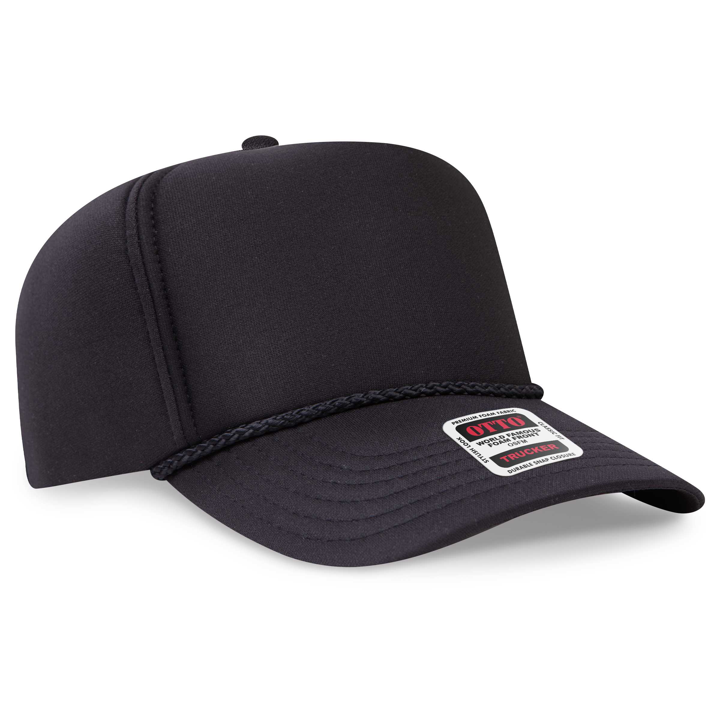 394-1 OTTO CAP 5 Panel High Crown Full Foam Cap