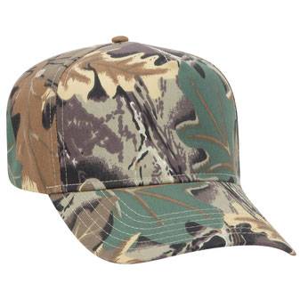 46-047 Camouflage Cotton Twill Low Crown Golf Style Caps