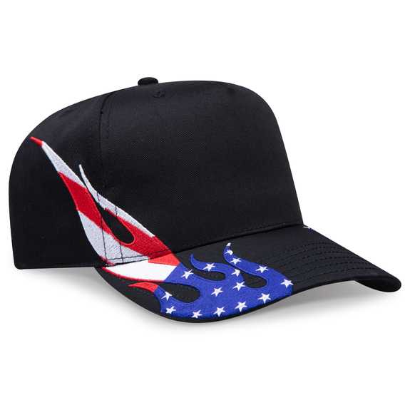 57-174 United States Flag Pattern Cotton Twill Low Crown Golf Style Cap 57-174 United States Flag Pattern Cotton Twill Low Crown Golf Style Cap