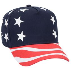 57-174 United States Flag Pattern Cotton Twill Low Crown Golf Style Cap 57-174 United States Flag Pattern Cotton Twill Low Crown Golf Style Cap