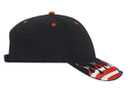 58-756 United States Flag Flame Pattern Visor Brushed Cotton Twill Low Profile Pro Style Caps