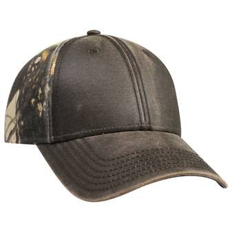 78-1130 Camouflage Garment Washed Cotton Twill Heavy Washed Wax Coated Low Profile Pro Style Caps