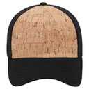 83-1212 Cork 6 Panel Low Profile Mesh Back Cap Structured Firm front Panel Low-Fitting