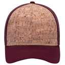 83-1212 Cork 6 Panel Low Profile Mesh Back Cap Structured Firm front Panel Low-Fitting