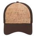 83-1212 Cork 6 Panel Low Profile Mesh Back Cap Structured Firm front Panel Low-Fitting