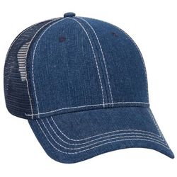 83-509 Washed Denim Low Profile Pro Style Mesh Back Caps 83-509 Washed Denim Low Profile Pro Style Mesh Back Caps