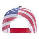 88-1280 American Flag Mesh Back Cotton Twill Six Panel Low Profile Cap