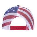 88-1280 American Flag Mesh Back Cotton Twill Six Panel Low Profile Cap