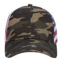 88-1280 American Flag Mesh Back Cotton Twill Six Panel Low Profile Cap