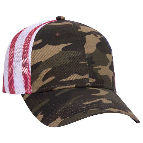 88-1280 American Flag Mesh Back Cotton Twill Six Panel Low Profile Cap 88-1280 American Flag Mesh Back Cotton Twill Six Panel Low Profile Cap
