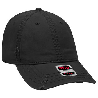 その他 TEN CAP OT BLACK OTTO Cap 104-1018 - Garment Washed Distressed 6 Panel Low