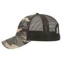 105-1247 Cotton Twill Low Profile Camo Cap with Mesh Back