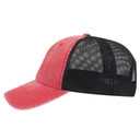 121-1202 "OTTO COMFY FIT" Washed Pigment Dyed Cotton Twill 6 Panel Low Profile Mesh Back Trucker Hat