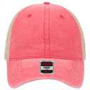 121-1202 "OTTO COMFY FIT" Washed Pigment Dyed Cotton Twill 6 Panel Low Profile Mesh Back Trucker Hat