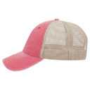 121-1202 "OTTO COMFY FIT" Washed Pigment Dyed Cotton Twill 6 Panel Low Profile Mesh Back Trucker Hat
