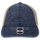 121-1202 "OTTO COMFY FIT" Washed Pigment Dyed Cotton Twill 6 Panel Low Profile Mesh Back Trucker Hat
