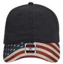 121-1281 American Flag Visor Garment Washed Superior Soft Mesh Back Cotton Twill Cap