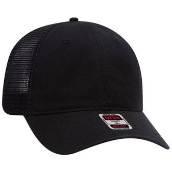 121-858 OTTO CAP 6 Panel Low Profile Mesh Back Trucker Dad Hat