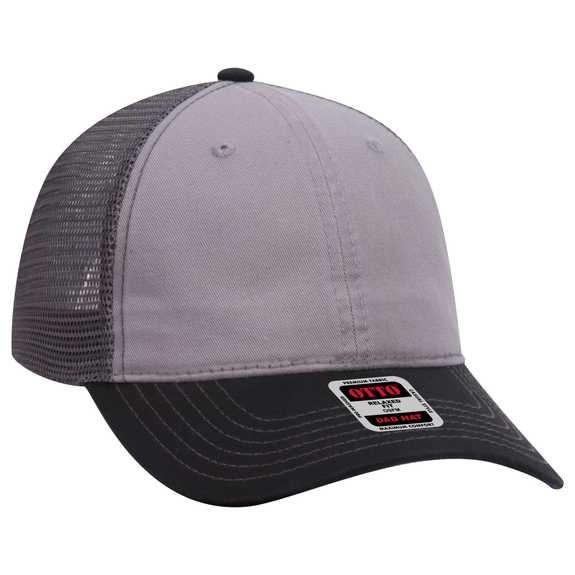 121-858 OTTO CAP 6 Panel Low Profile Mesh Back Trucker Dad Hat 121-858 OTTO CAP 6 Panel Low Profile Mesh Back Trucker Dad Hat