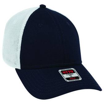 135-1230 Superior Cotton Twill Stretchable Polyester Mesh Back Low Profile Pre-Curved Visor Cap
