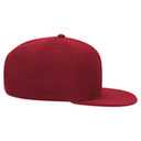 148-1267 6 Panel Mid Profile Style Alternative Wool Twill Square Flat Visor Snapback hat