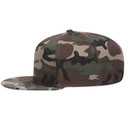 148-1267 6 Panel Mid Profile Style Alternative Wool Twill Square Flat Visor Snapback hat