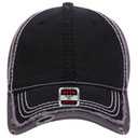149-1091 Vintage Washed Cotton Twill Distressed Binding Trim Visor w/ Heavy Stitching Low Profile Pro Style