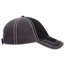 149-1091 Vintage Washed Cotton Twill Distressed Binding Trim Visor w/ Heavy Stitching Low Profile Pro Style