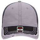149-1091 Vintage Washed Cotton Twill Distressed Binding Trim Visor w/ Heavy Stitching Low Profile Pro Style