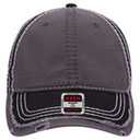 149-1091 Vintage Washed Cotton Twill Distressed Binding Trim Visor w/ Heavy Stitching Low Profile Pro Style