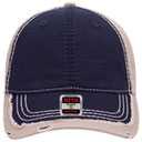 149-1091 Vintage Washed Cotton Twill Distressed Binding Trim Visor w/ Heavy Stitching Low Profile Pro Style