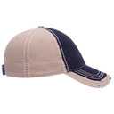149-1091 Vintage Washed Cotton Twill Distressed Binding Trim Visor w/ Heavy Stitching Low Profile Pro Style