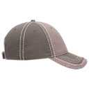 149-1091 Vintage Washed Cotton Twill Distressed Binding Trim Visor w/ Heavy Stitching Low Profile Pro Style