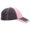 149-1091 Vintage Washed Cotton Twill Distressed Binding Trim Visor w/ Heavy Stitching Low Profile Pro Style
