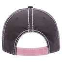 149-1091 Vintage Washed Cotton Twill Distressed Binding Trim Visor w/ Heavy Stitching Low Profile Pro Style