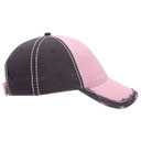 149-1091 Vintage Washed Cotton Twill Distressed Binding Trim Visor w/ Heavy Stitching Low Profile Pro Style