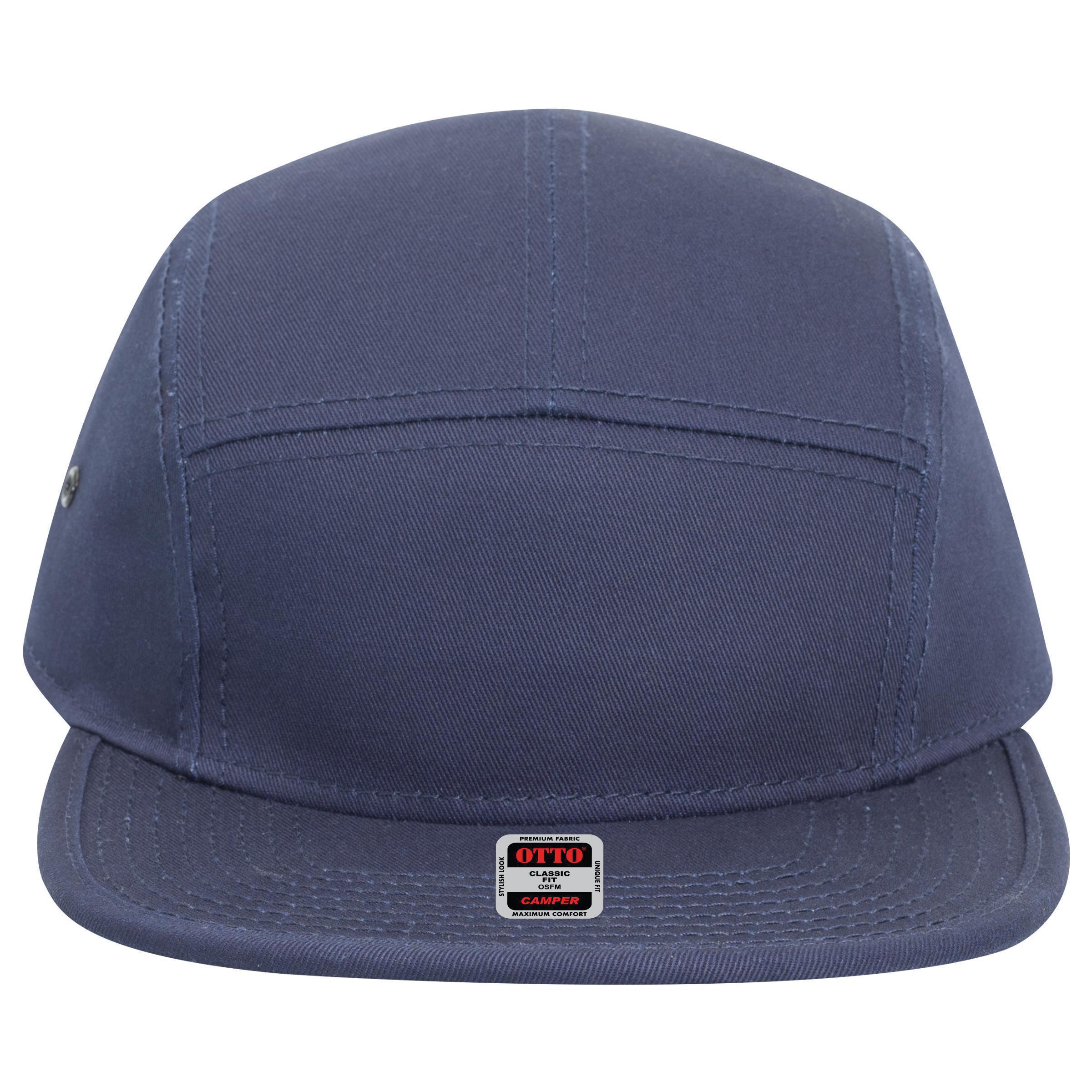 OTTO Garment Washed Cotton Twill 5-Panel Camper Hat - Unstructured, Adjustable Hook & Loop, Low Profile, 11 Colors