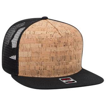 154-1174 Cork Square Flat Visor Pro Style Mesh Back Snapback Caps