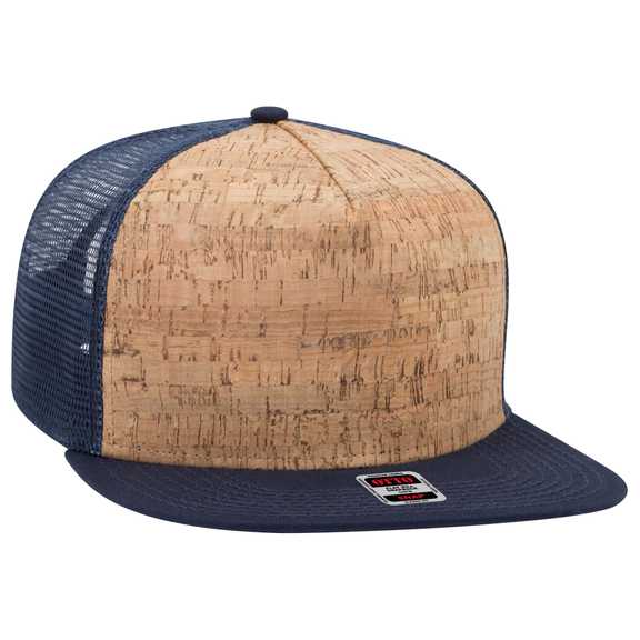 154-1174 Cork Square Flat Visor Pro Style Mesh Back Snapback Caps 154-1174 Cork Square Flat Visor Pro Style Mesh Back Snapback Caps