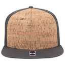 154-1174 Cork Square Flat Visor Pro Style Mesh Back Snapback Caps