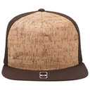 154-1174 Cork Square Flat Visor Pro Style Mesh Back Snapback Caps