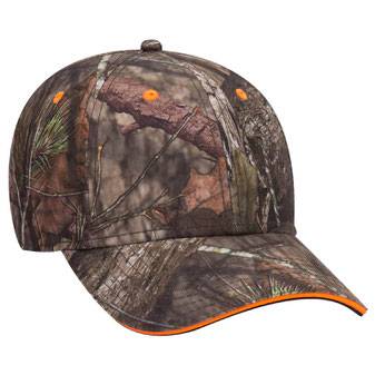 171-1294 Mossy Oak Camouflage Superior Polyester Twill Sandwich Visor Six Panel Low Profile Cap (MO4 - Shadow Grass Blades)
