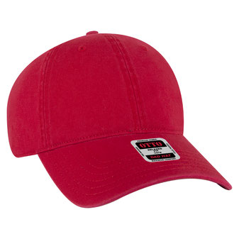 OTTO CAP 6 Panel Low Profile Dad Hat, Garment Washed Pigment Dyed