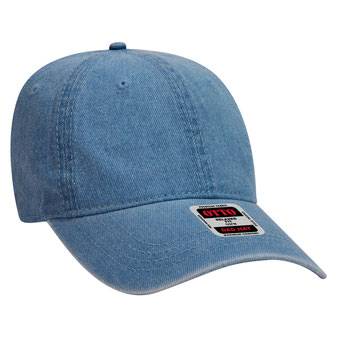 18-204 Washed Pigment Dyed Denim Low Profile Pro Style Cap
