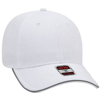19-1261 Cotton Twill Six Panel Low Pro with Reflective Piping Design