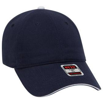 22-449 Superior Garment Washed Cotton Twill Sandwich Visor Low Profile Pro Style Caps